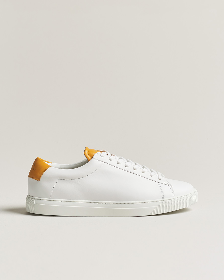 Men | Zespà ZSP4 Nappa Leather Sneakers White/Yellow | Zespà | ZSP4 Nappa Leather Sneakers White/Yellow
