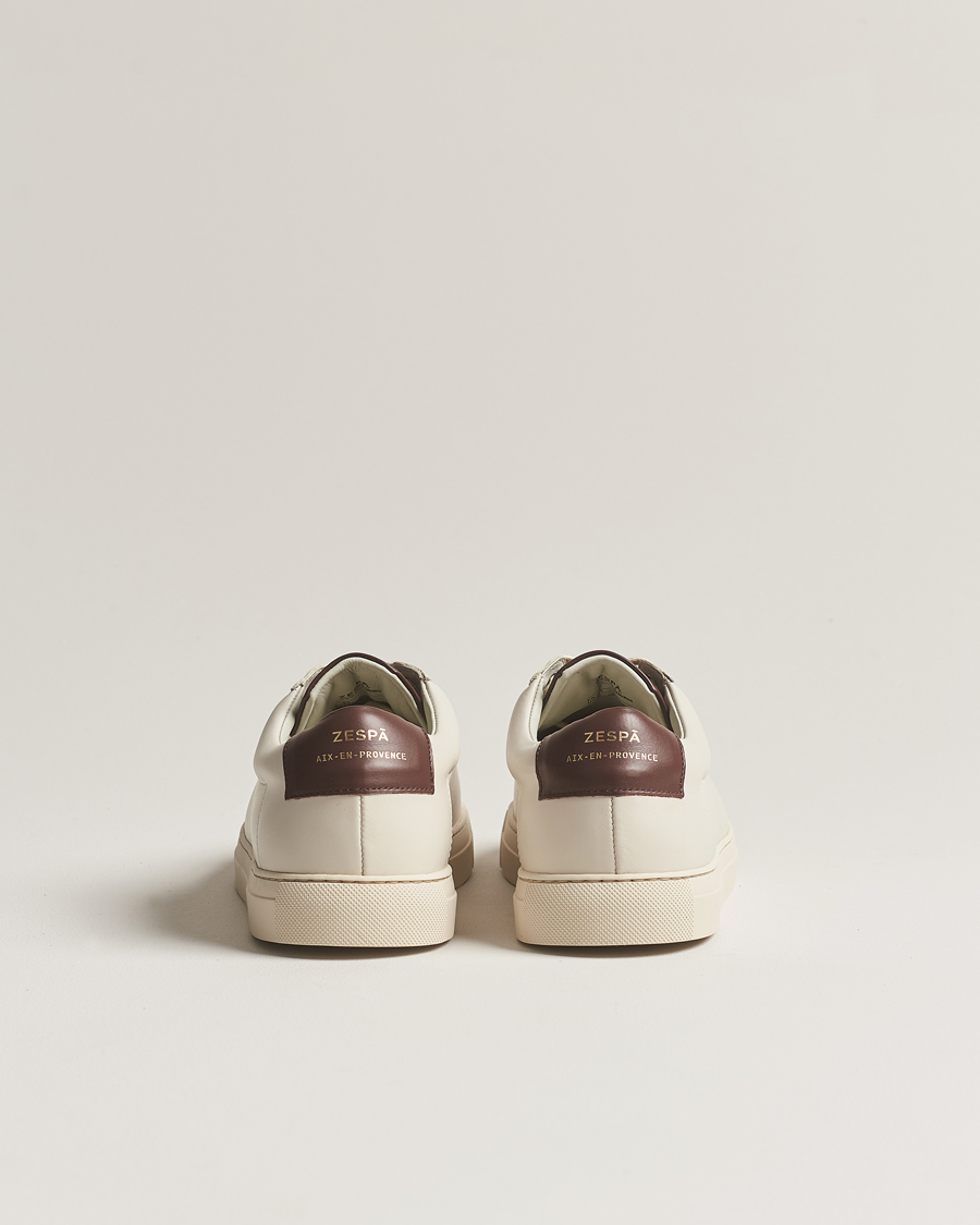 Men | Zespà ZSP4 Nappa Leather Sneakers Off White/Brown | Zespà | ZSP4 Nappa Leather Sneakers Off White/Brown