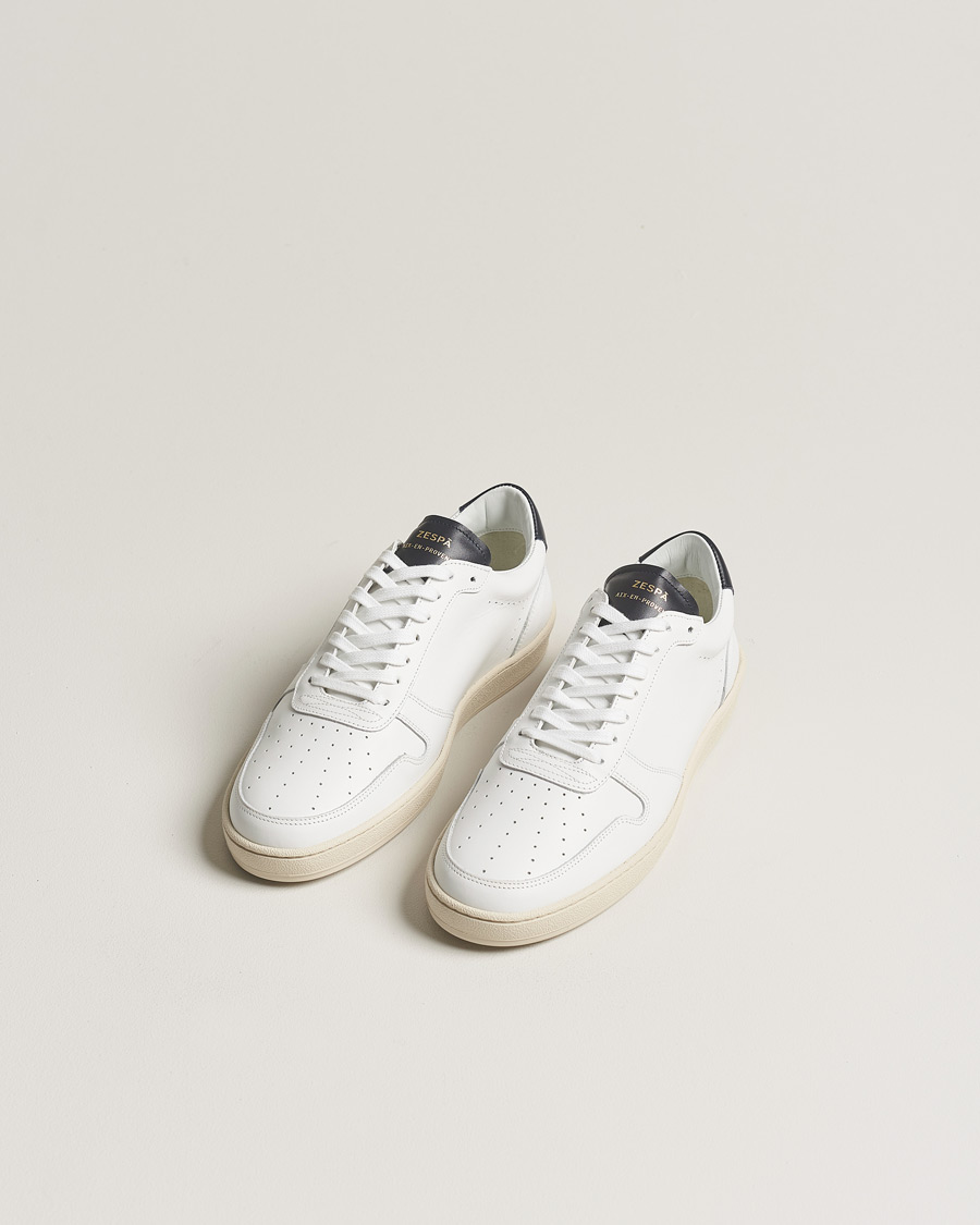 Men | Sneakers | Zespà | ZSP23 APLA Leather Sneakers White/Navy