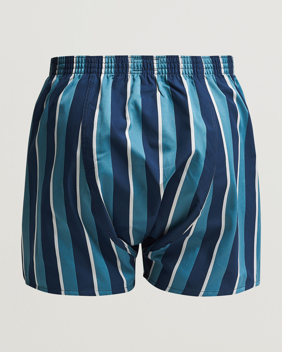 Men | Underwear & Socks | Derek Rose | Classic Fit Woven Cotton Boxer Shorts Teal
