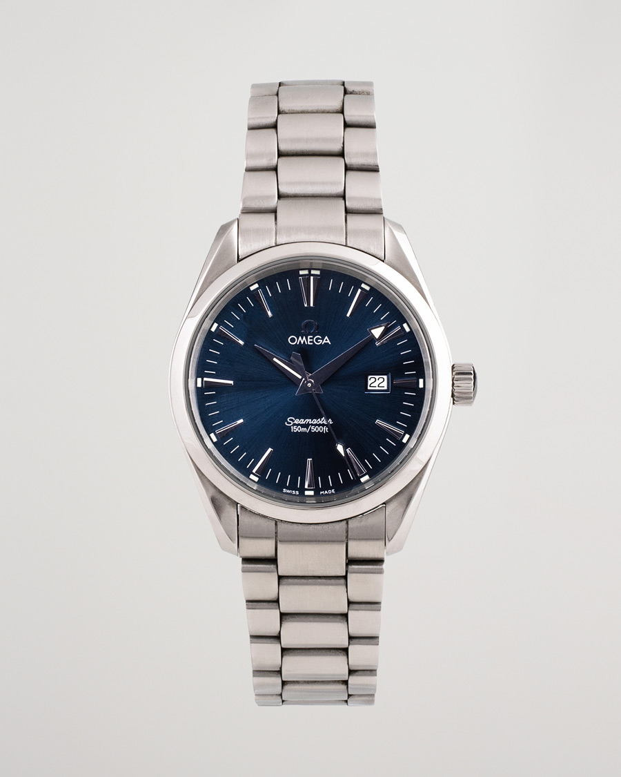 Men | Omega Pre-Owned Seamaster Aqua Terra 2517.80.00 Steel Blue Silver | Omega Pre-Owned | Seamaster Aqua Terra 2517.80.00 Steel Blue Silver
