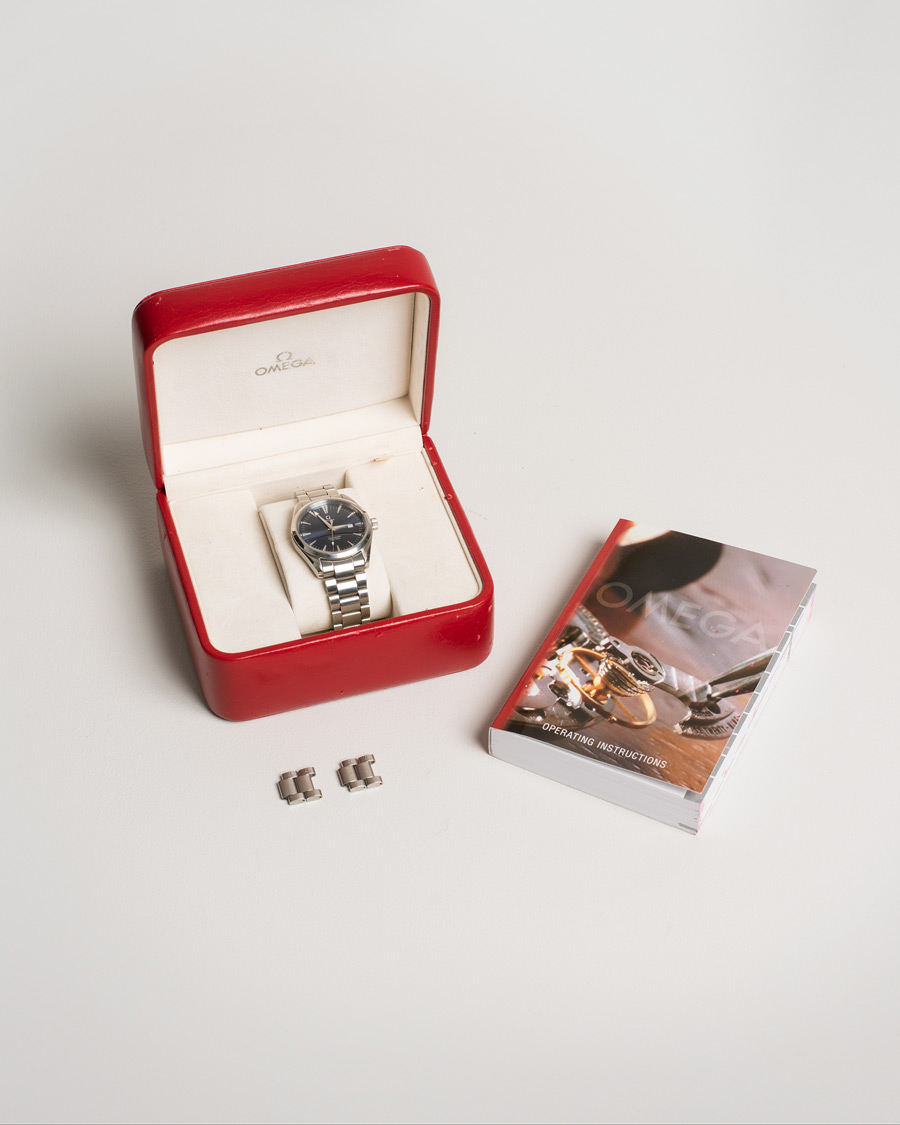 Men | Omega Pre-Owned Seamaster Aqua Terra 2517.80.00 Steel Blue Silver | Omega Pre-Owned | Seamaster Aqua Terra 2517.80.00 Steel Blue Silver