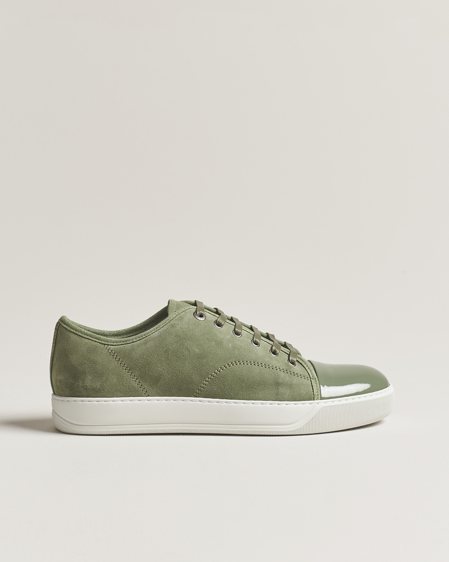 Men | Lanvin Patent Cap Toe Sneaker Green | Lanvin | Patent Cap Toe Sneaker Green