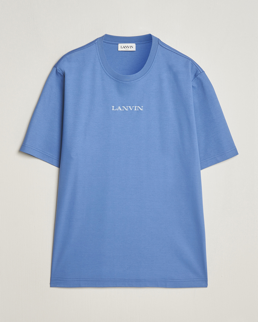 Men | T-Shirts | Lanvin | Embroidered Logo T-Shirt Cornflower