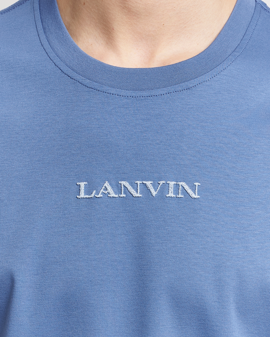 Men | T-Shirts | Lanvin | Embroidered Logo T-Shirt Cornflower