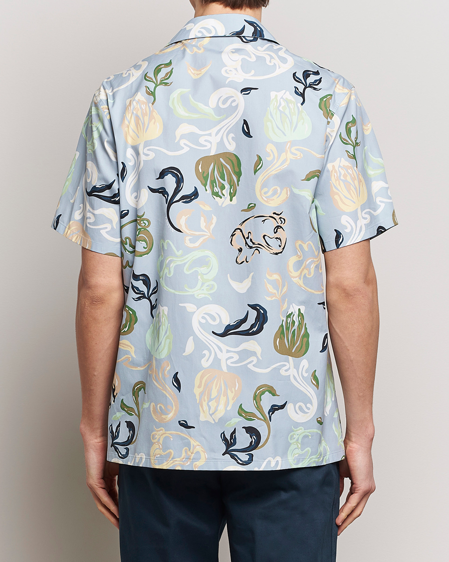 Men | Shirts | Lanvin | Printed Bowling Shirt Azur