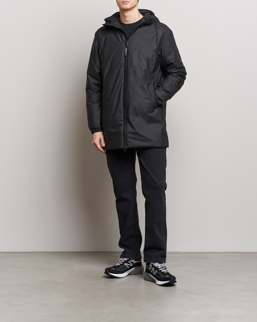 Men | Coats & Jackets | RAINS | Lohja Hooded Car Coat Black