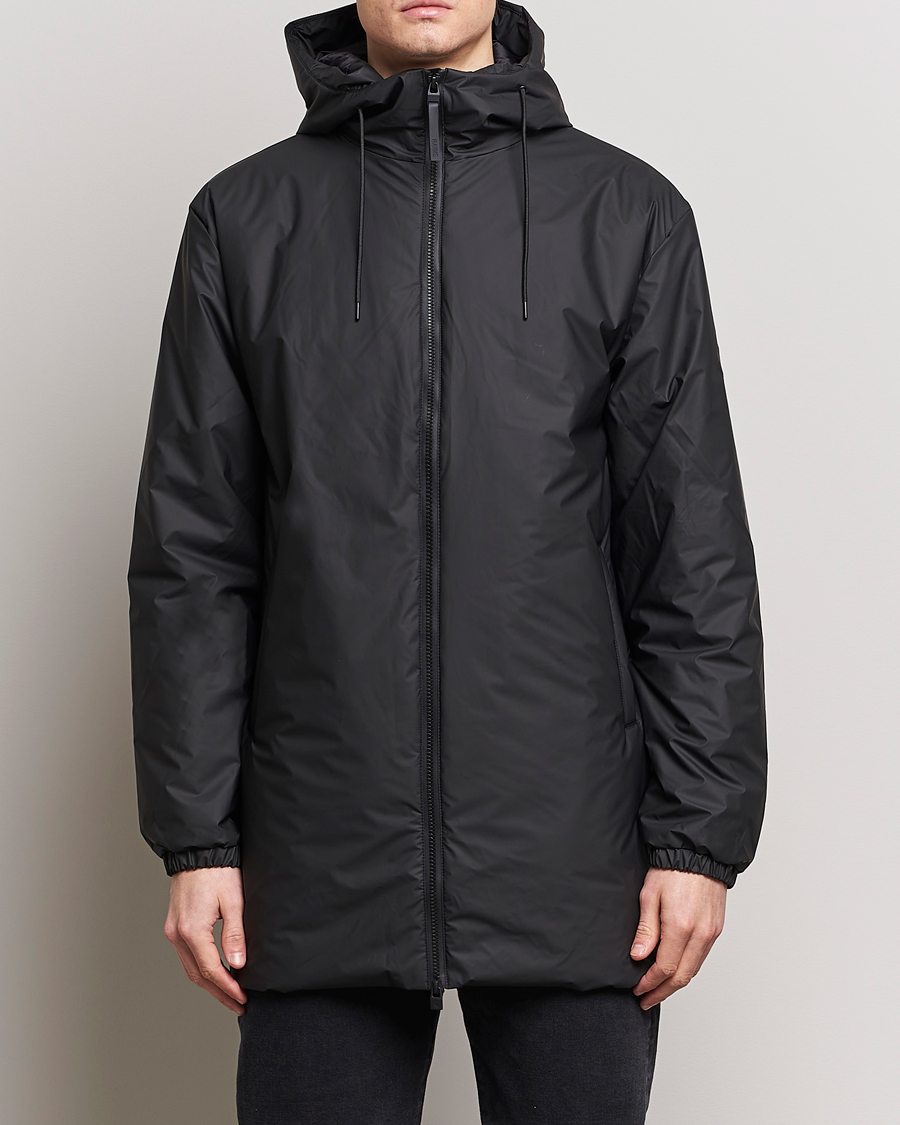 Men | Coats & Jackets | RAINS | Lohja Hooded Car Coat Black