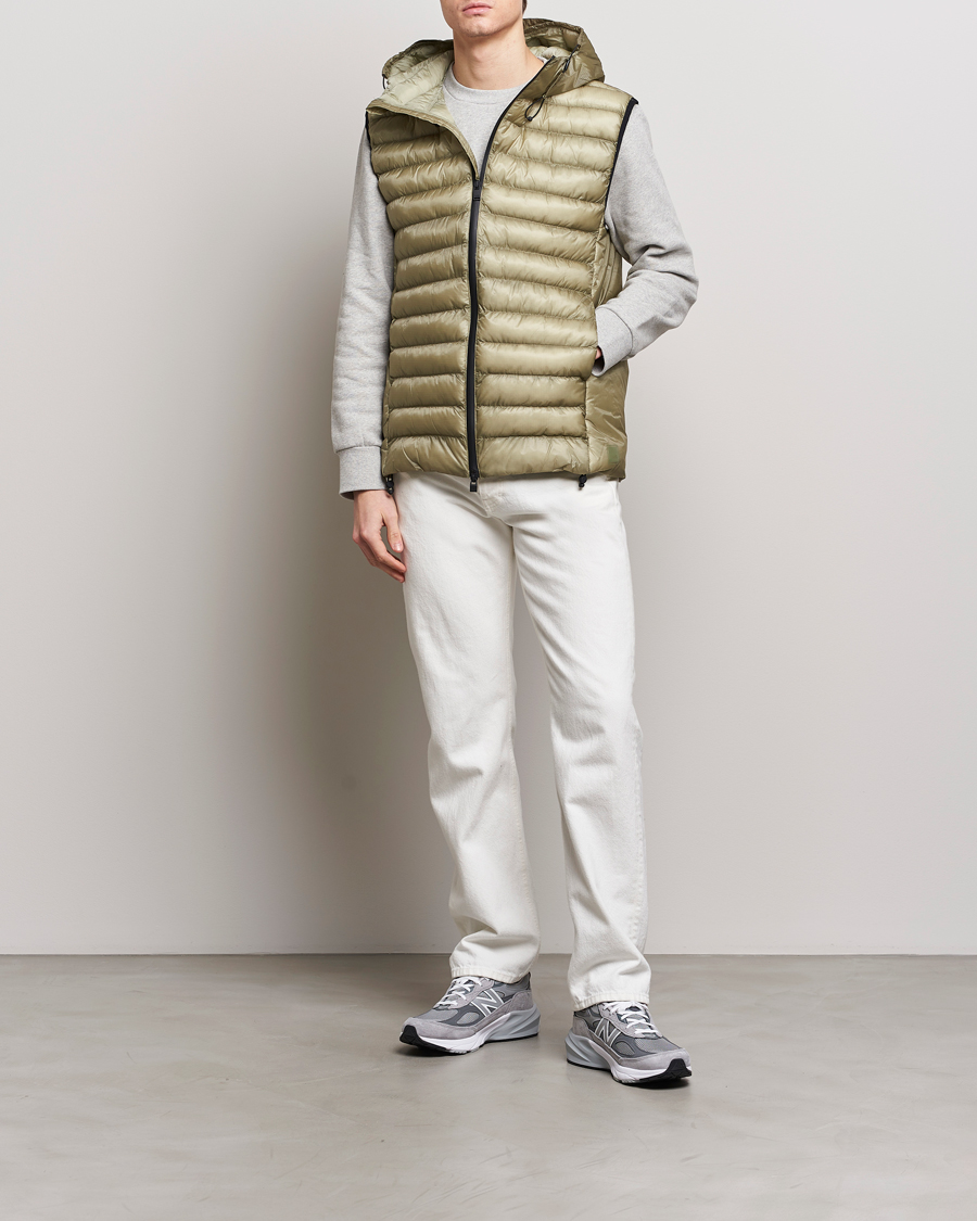 Men | Coats & Jackets | RAINS | Kaunas Hybrid Hooded Vest Earth