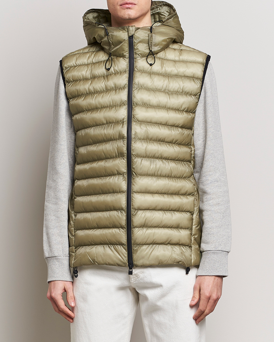 Men | Coats & Jackets | RAINS | Kaunas Hybrid Hooded Vest Earth