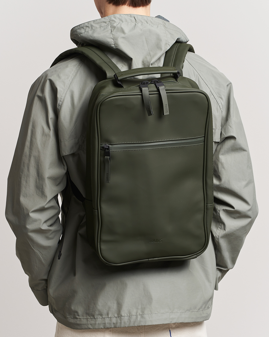 Men | Backpacks | RAINS | Book Backpack Green