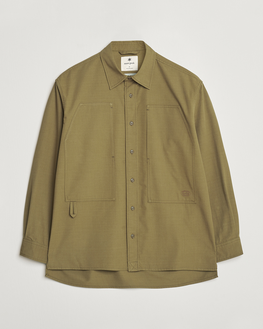 Men | Shirts | Snow Peak | Takibi Light Ripstop Overshirt Khaki
