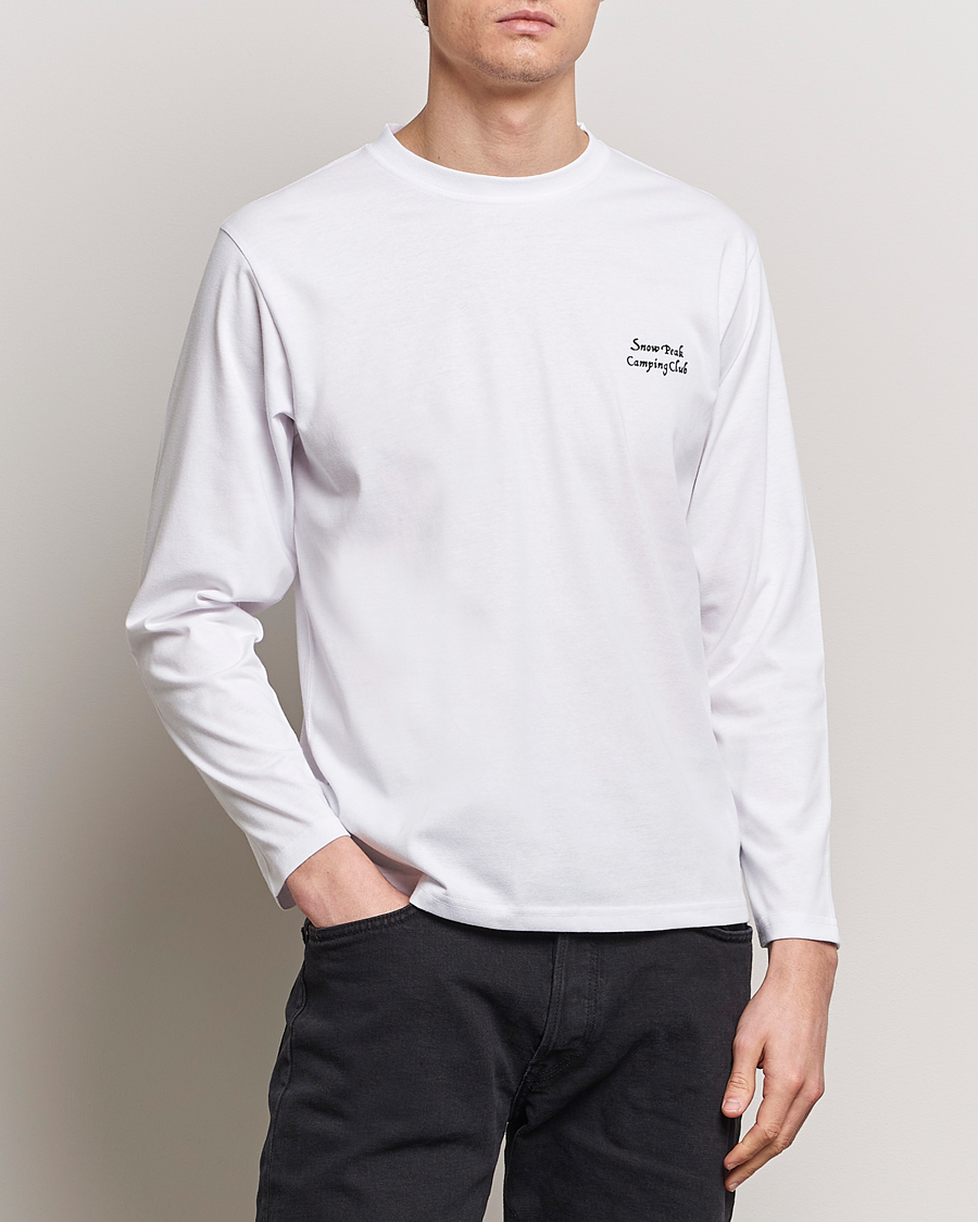 Men | Long Sleeve T-shirts | Snow Peak | Camping Club Long Sleeve T-Shirt White