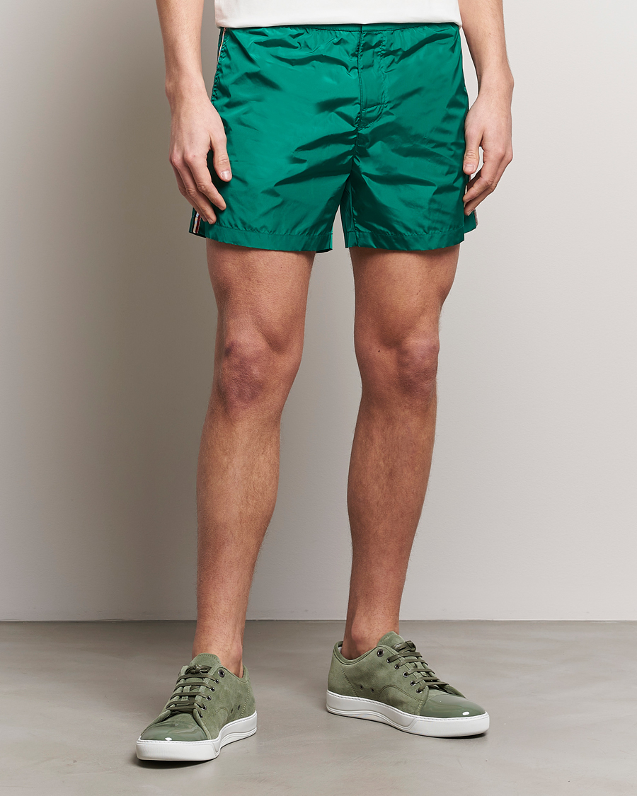 Herr | Badbyxor | Moncler | Nylon Swim Shorts Emerald Green
