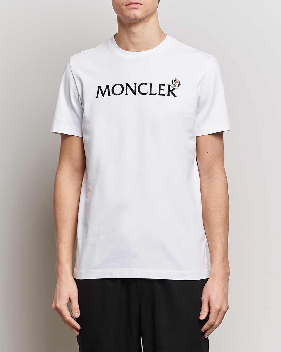 Men | T-Shirts | Moncler | Lettering Logo T-Shirt White