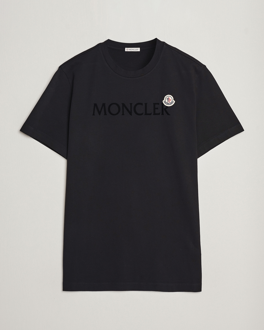 Men | T-Shirts | Moncler | Lettering Logo T-Shirt Black