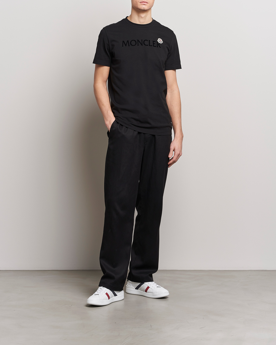 Men | T-Shirts | Moncler | Lettering Logo T-Shirt Black