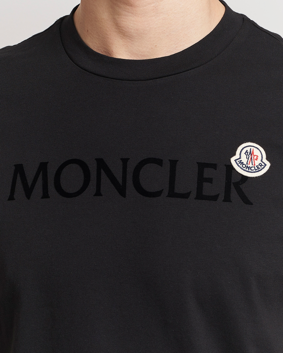 Men | T-Shirts | Moncler | Lettering Logo T-Shirt Black