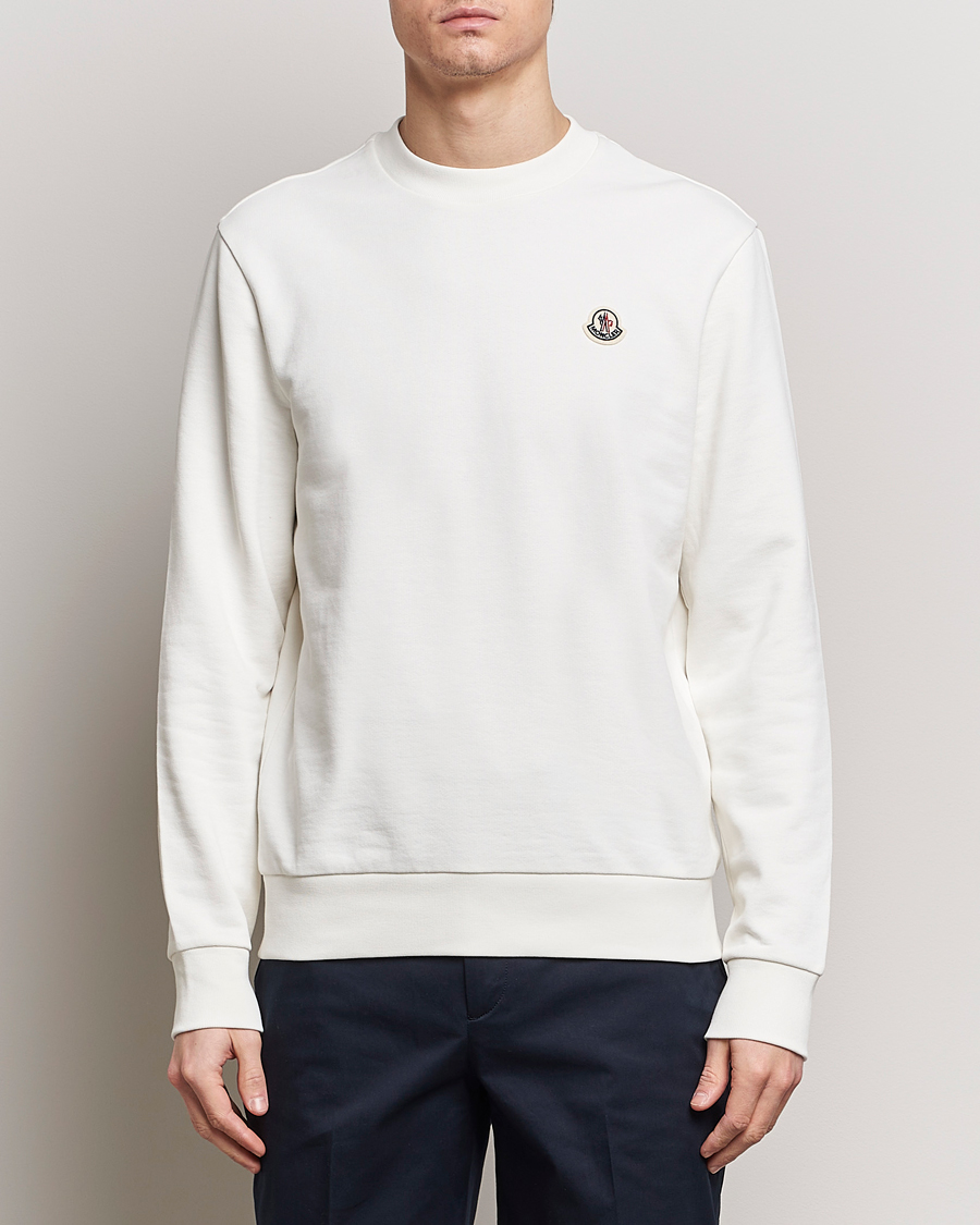 Men | Sweaters & Knitwear | Moncler | Logo Sweatshirt Off White