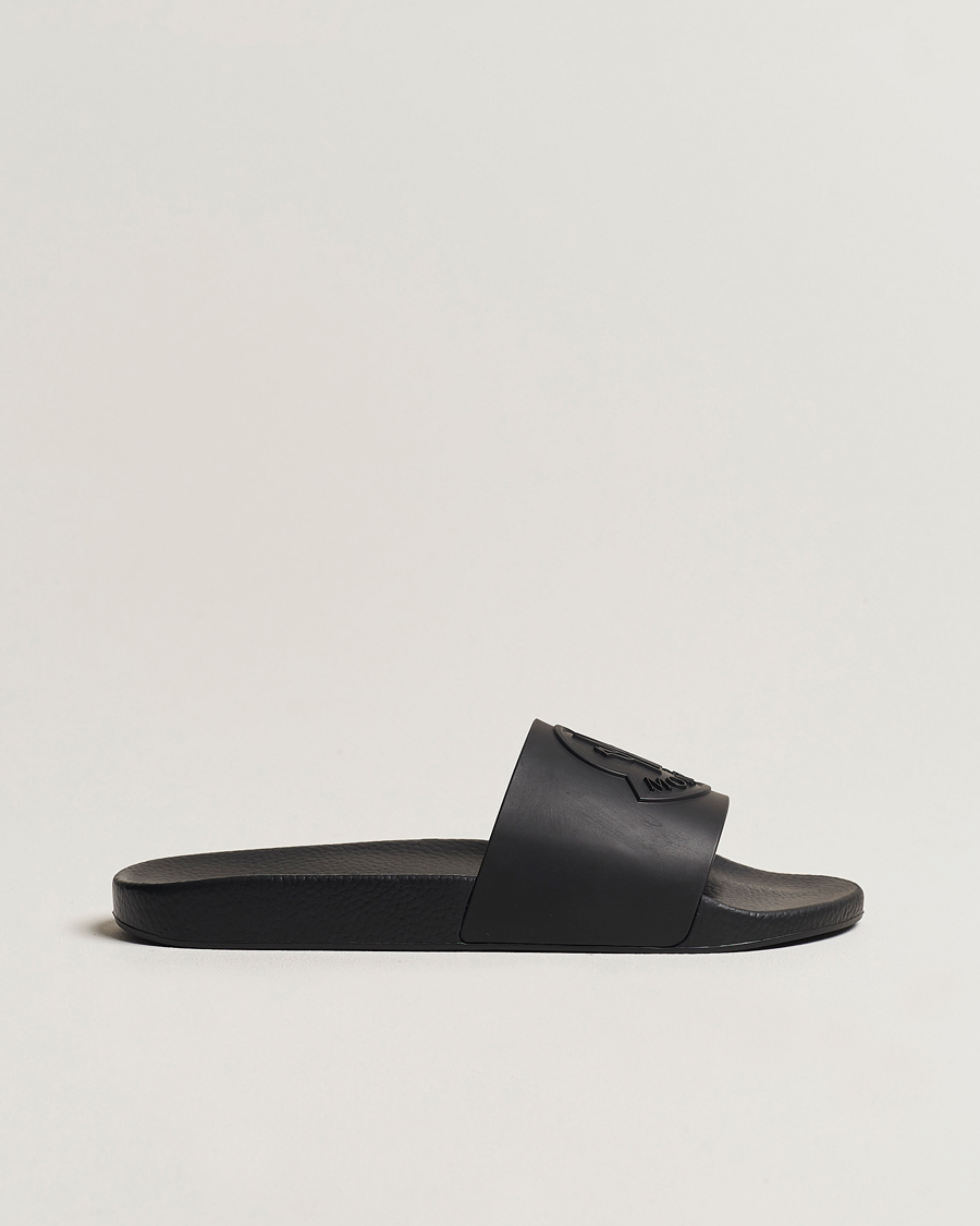 Men | Moncler Basile Slides All Black | Moncler | Basile Slides All Black
