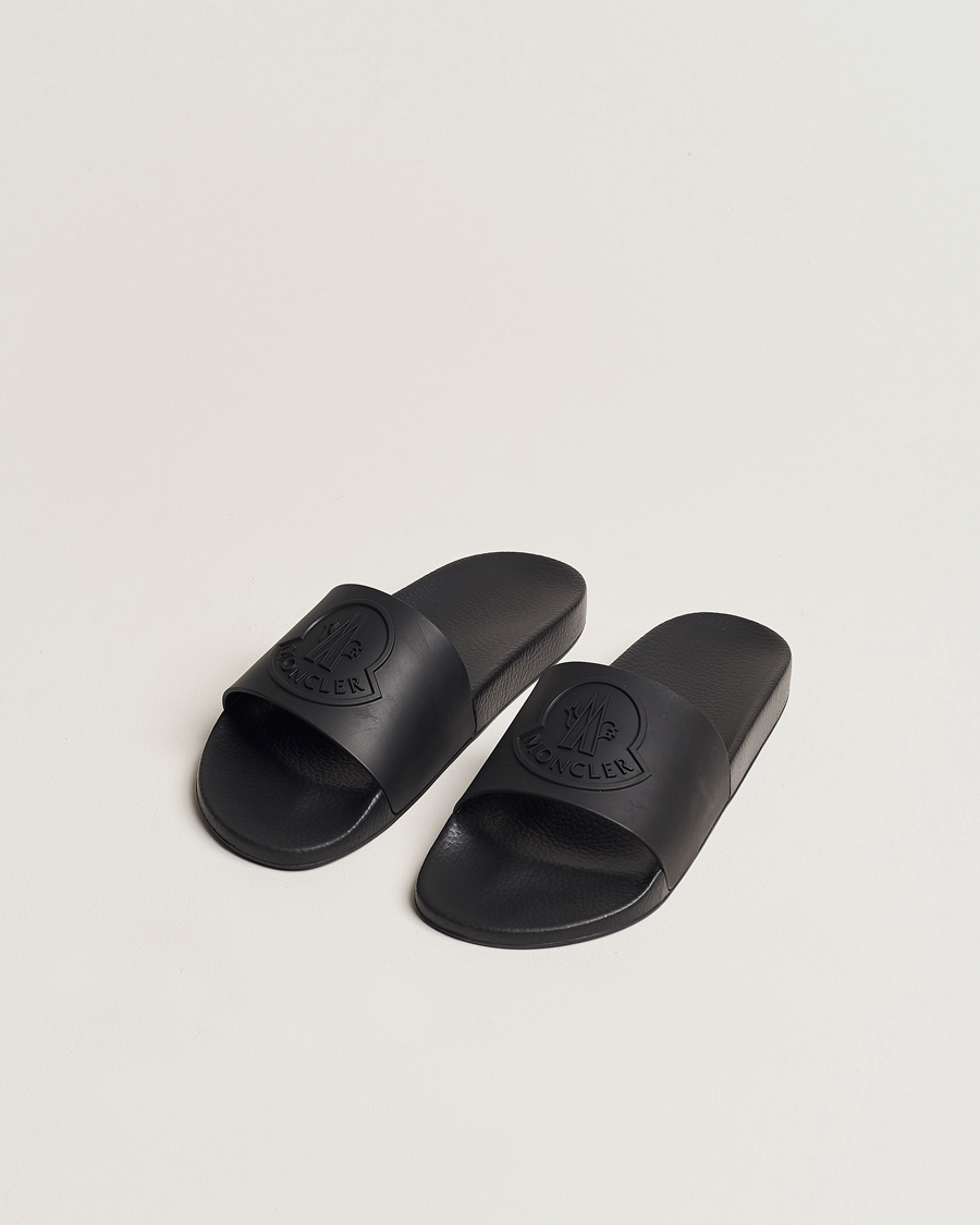 Men | Moncler Basile Slides All Black | Moncler | Basile Slides All Black