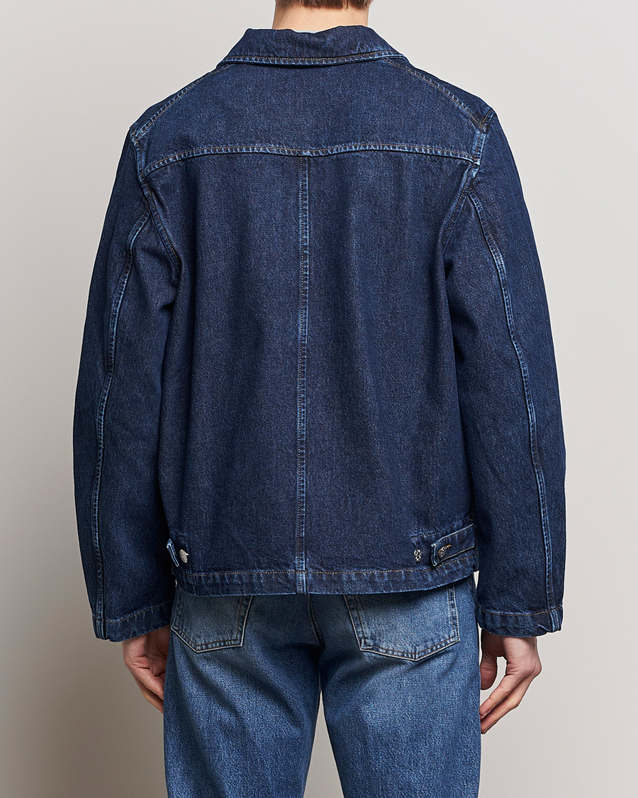 Sunflower Denim Worker Jacket Rinse Blue at CareOfCarl.com