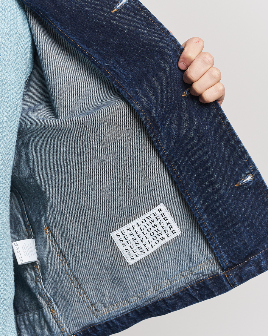 Men | Coats & Jackets | Sunflower | Denim Worker Jacket Rinse Blue