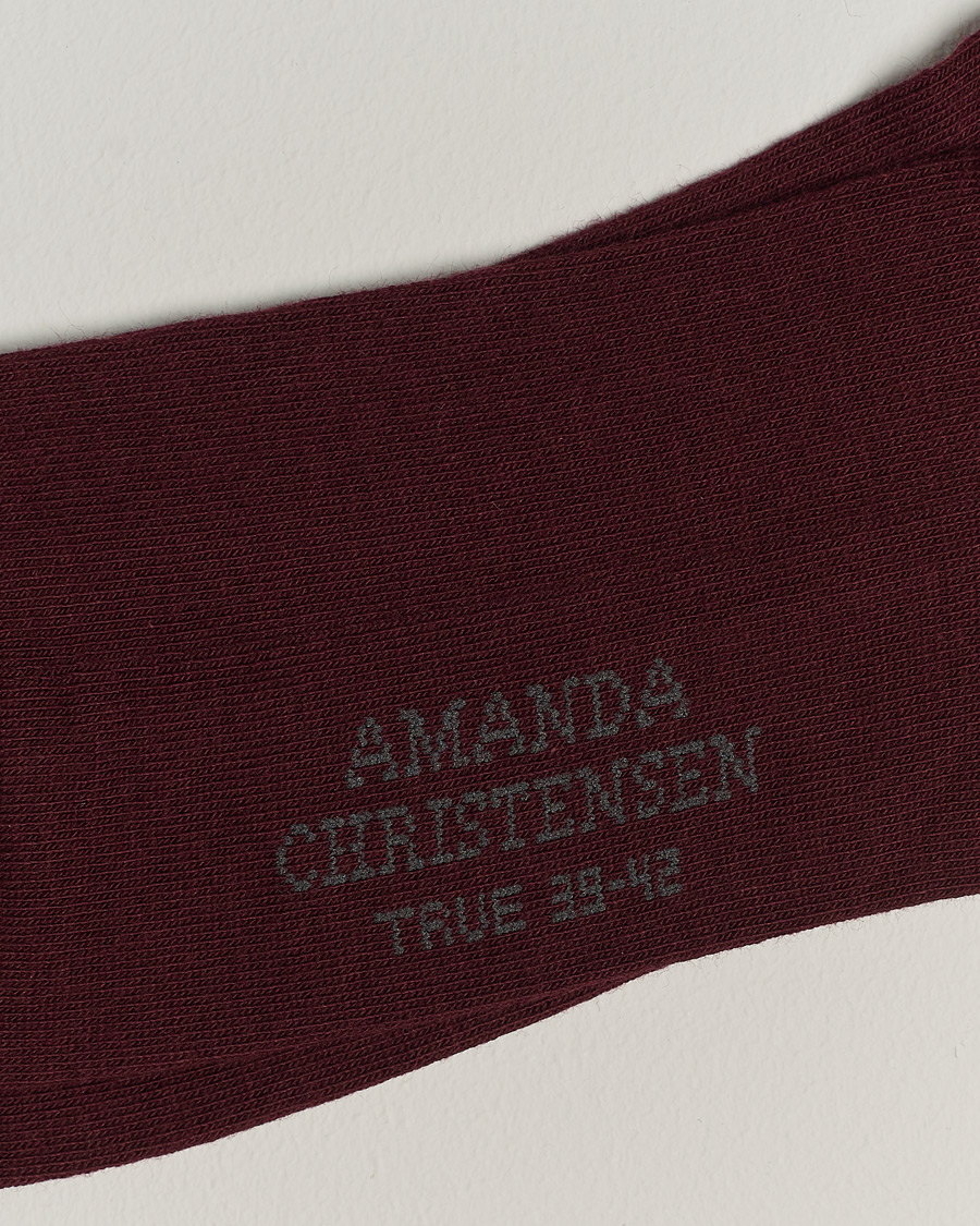 Men | Socks | Amanda Christensen | 3-Pack True Cotton Socks Bordeaux