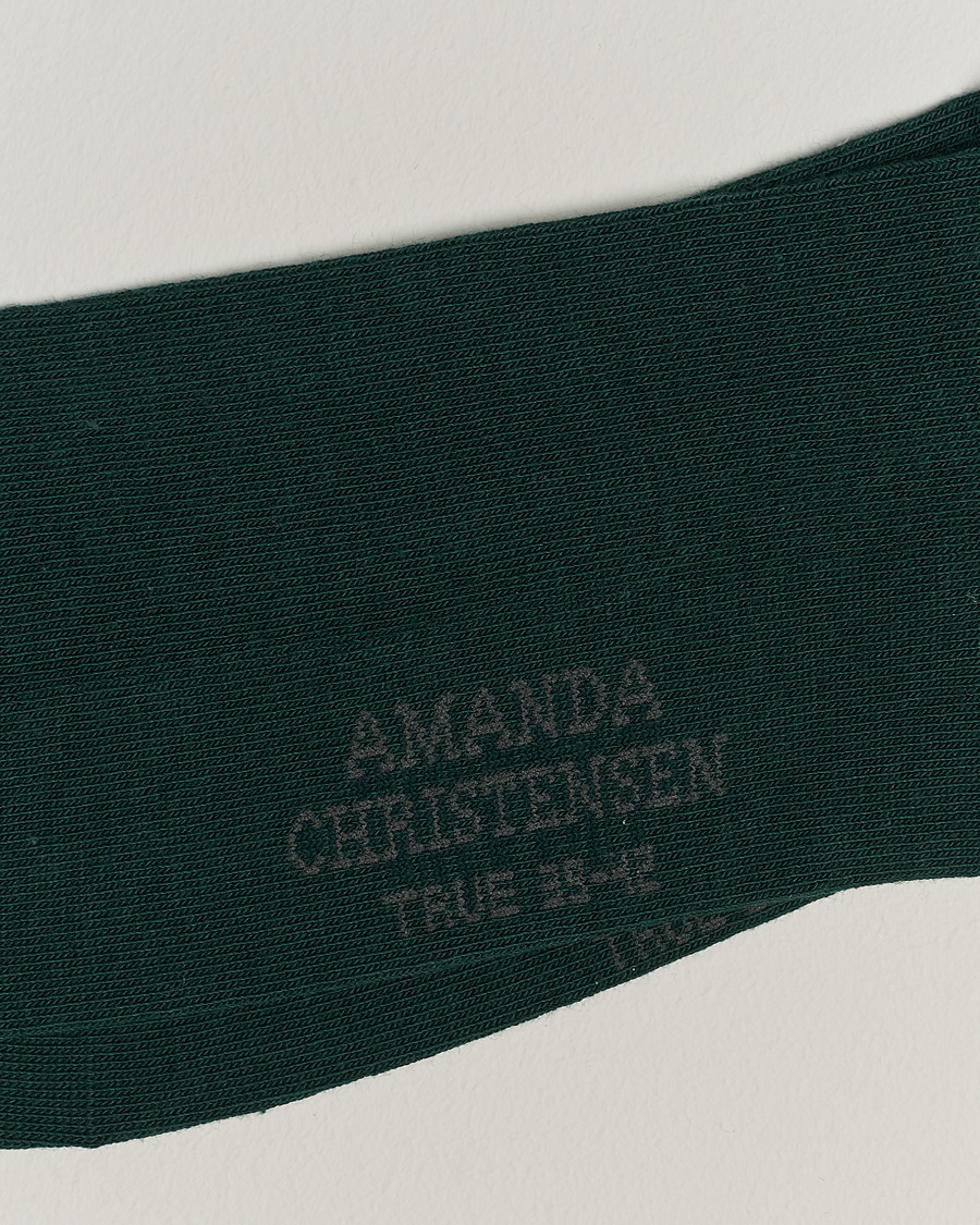 Men | Everyday Socks | Amanda Christensen | 3-Pack True Cotton Socks Bottle Green