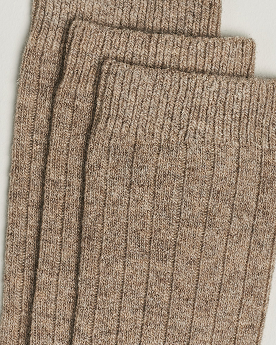 Men | Departments | Amanda Christensen | 3-Pack Supreme Wool/Cashmere Sock Beige Melange