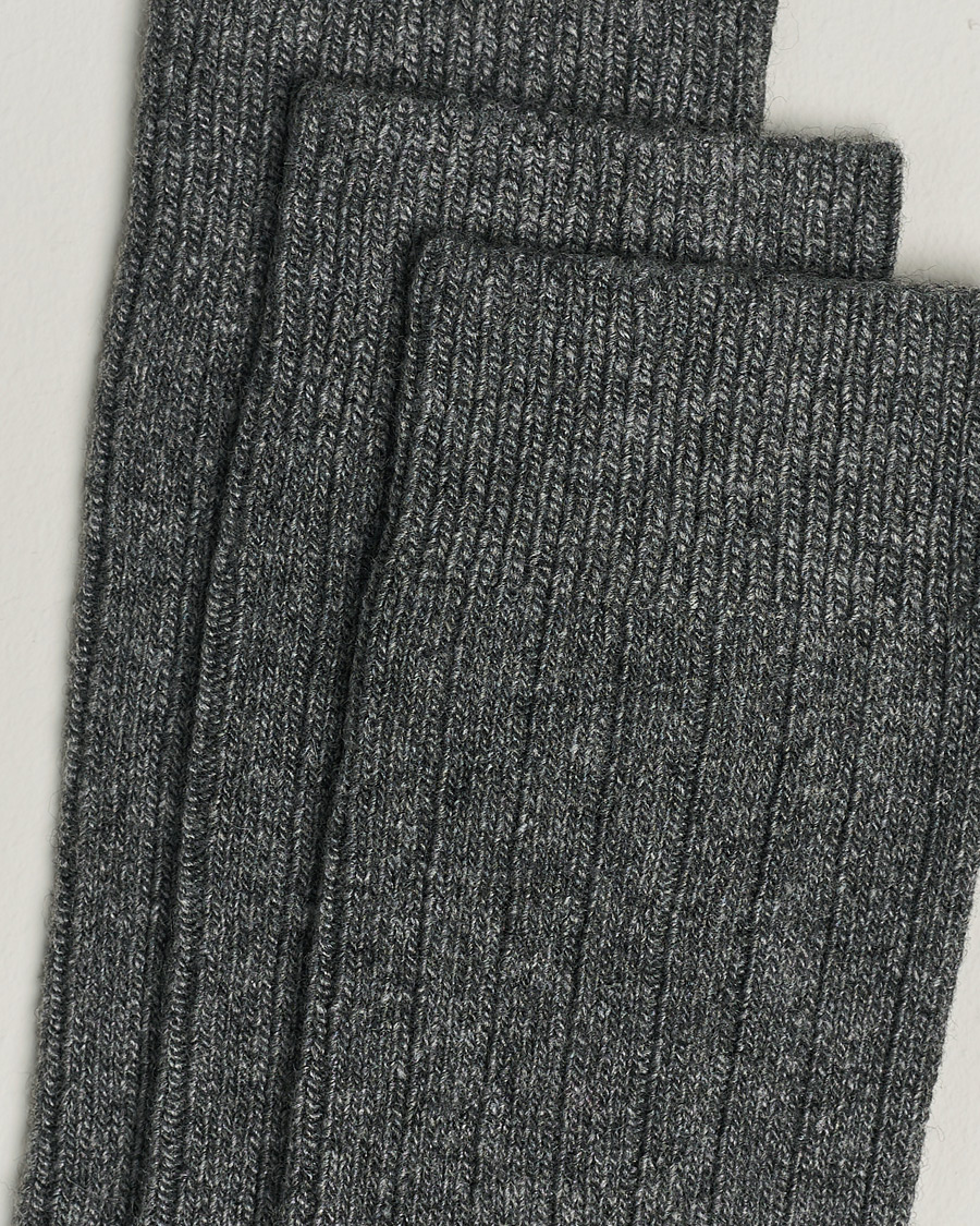 Men |  | Amanda Christensen | 3-Pack Supreme Wool/Cashmere Sock Grey Melange
