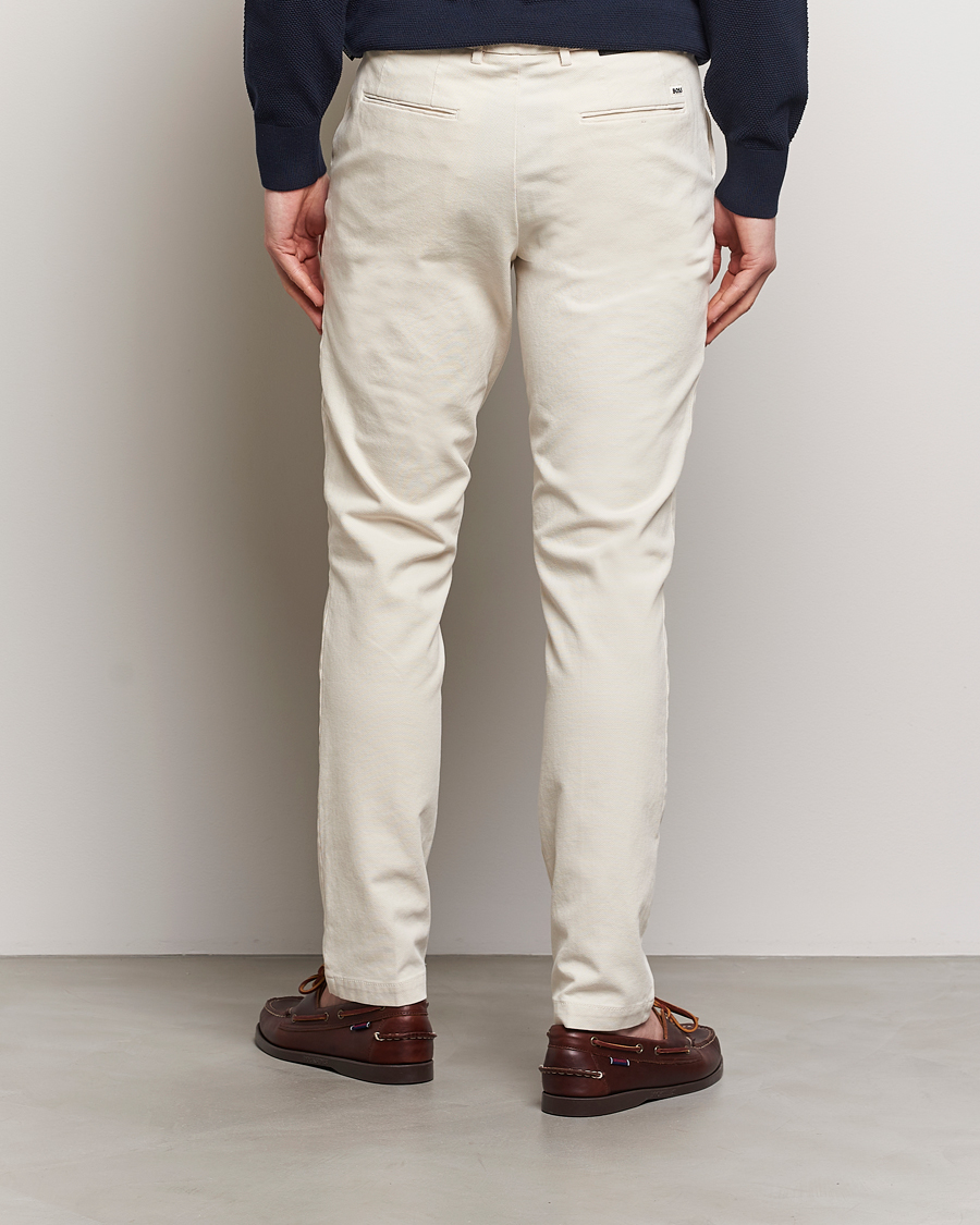 Men | Trousers | BOSS BLACK | Kaito1 Cotton Chinos Open White
