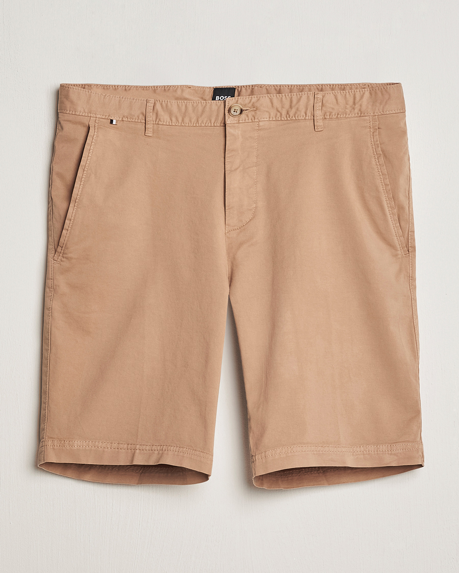 Men | Shorts | BOSS BLACK | Slice Cotton Shorts Medium Beige