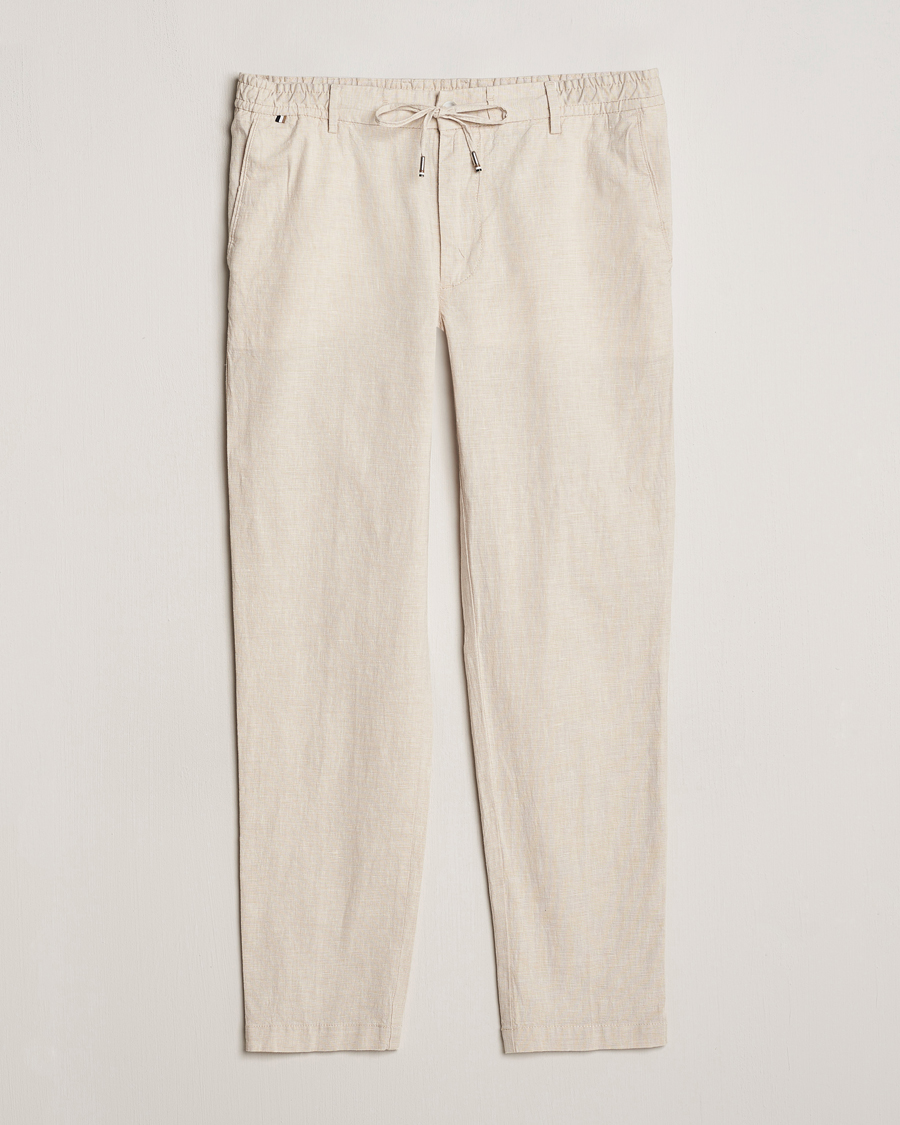 Men | Trousers | BOSS BLACK | Kane Drawstring Pants Light Beige