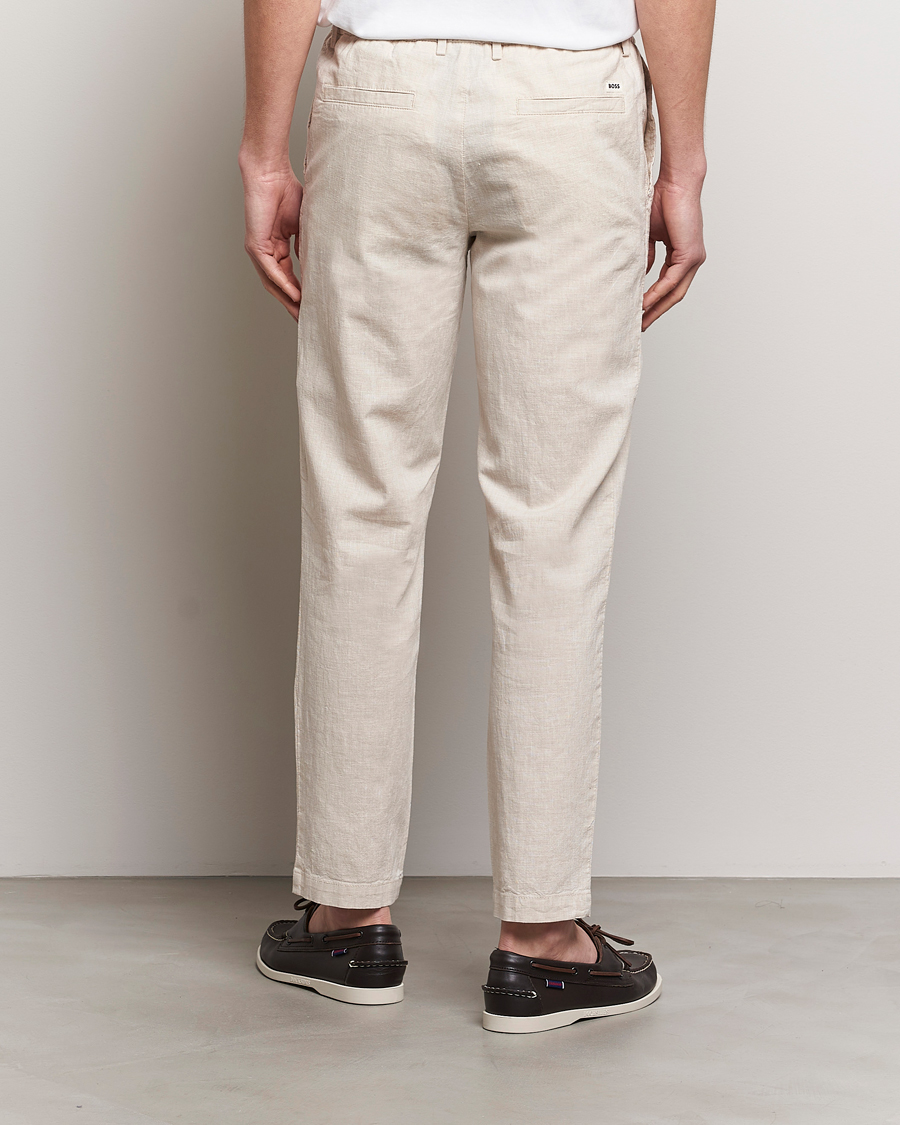 Men | Trousers | BOSS BLACK | Kane Drawstring Pants Light Beige