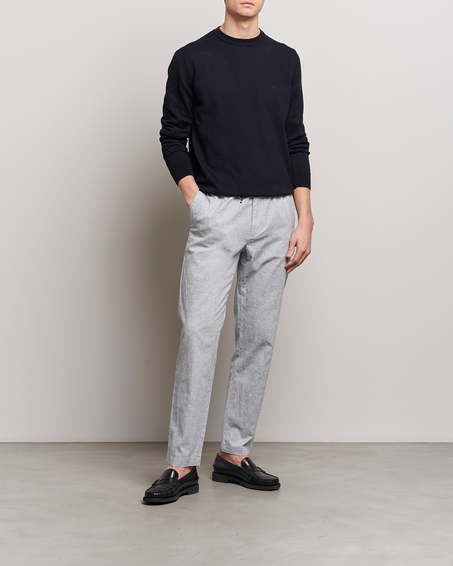Men | Trousers | BOSS BLACK | Kane Drawstring Pants Light Blue