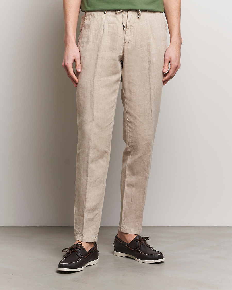Men | The Linen Closet | BOSS BLACK | Genius Slim Fit Linen Pants Dark Beige