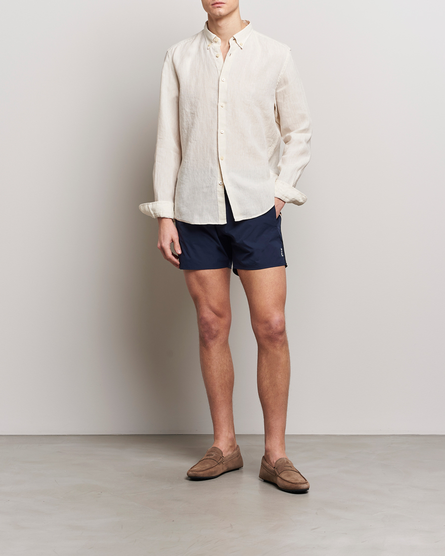 Men | Shirts | BOSS BLACK | Liam Linen Shirt Open White
