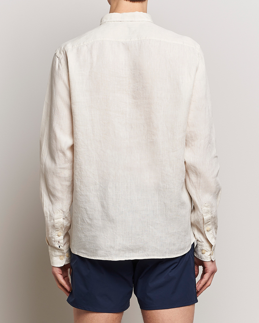 Men | Shirts | BOSS BLACK | Liam Linen Shirt Open White