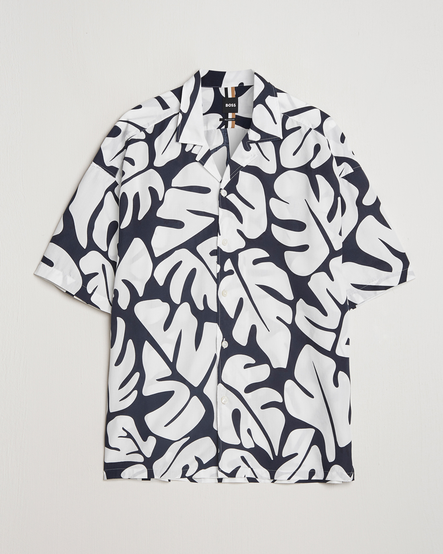 Men | Shirts | BOSS BLACK | Drew Short Sleeve Shirt Dark Blue