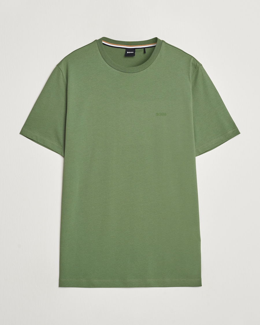 Men | T-Shirts | BOSS BLACK | Thompson Crew Neck T-Shirt Open Green