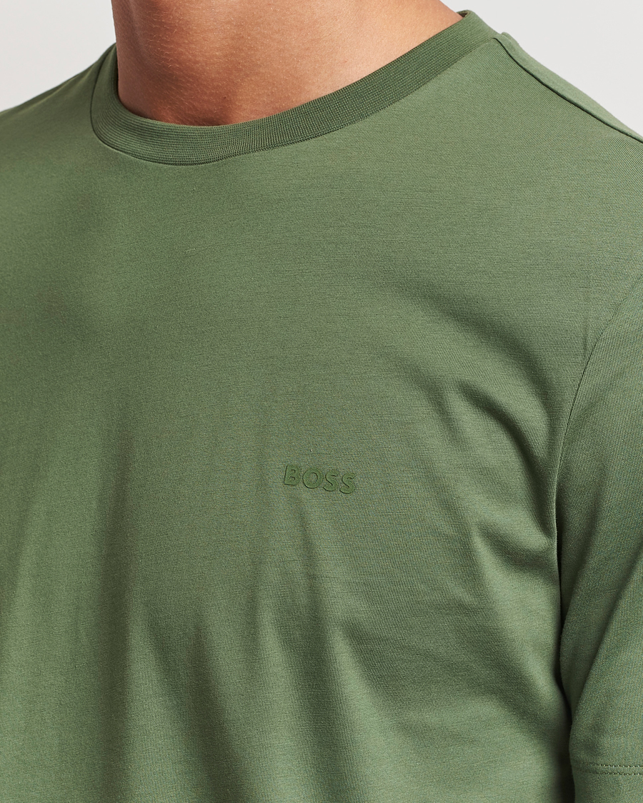 Men | T-Shirts | BOSS BLACK | Thompson Crew Neck T-Shirt Open Green