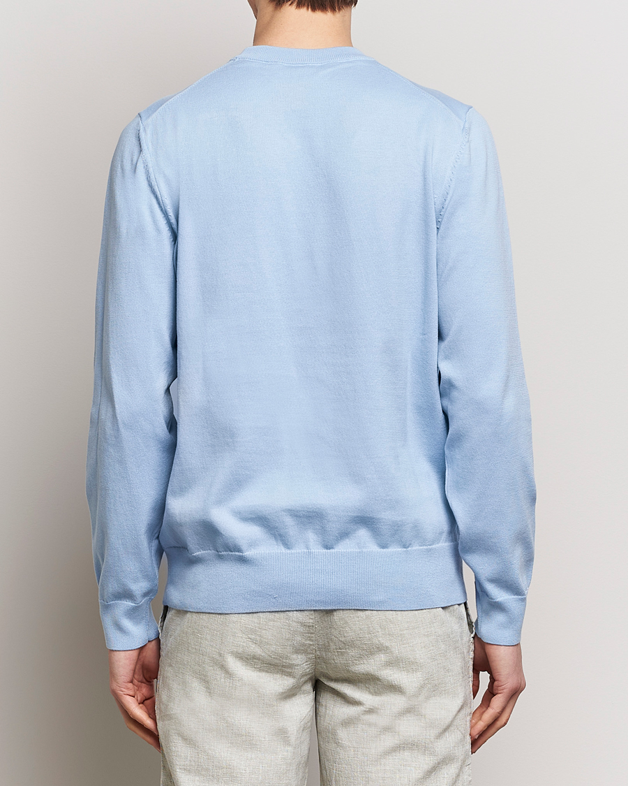Men | Sweaters & Knitwear | BOSS BLACK | Pacas Crew Neck Pullover Light Blue