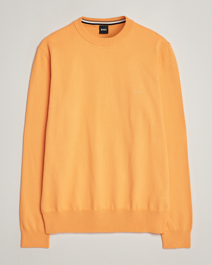 Men | Sweaters & Knitwear | BOSS BLACK | Pacas Crew Neck Pullover Medium Orange