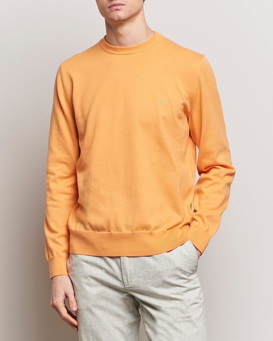 Men | Sweaters & Knitwear | BOSS BLACK | Pacas Crew Neck Pullover Medium Orange