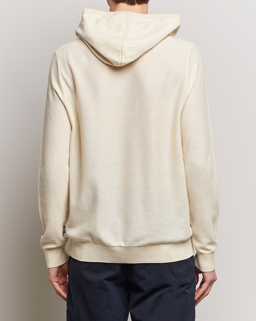 Men | Sweaters & Knitwear | BOSS BLACK | Trapani Hoodie Open White