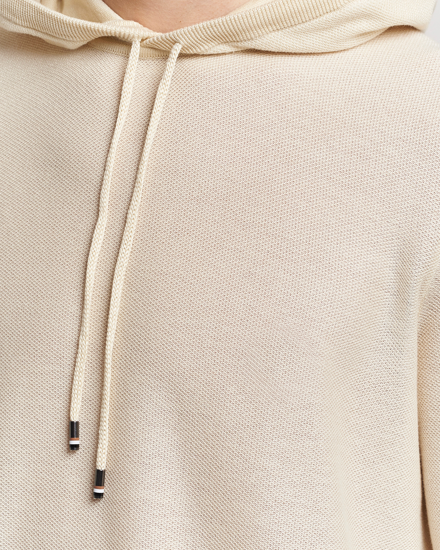 Men | Sweaters & Knitwear | BOSS BLACK | Trapani Hoodie Open White