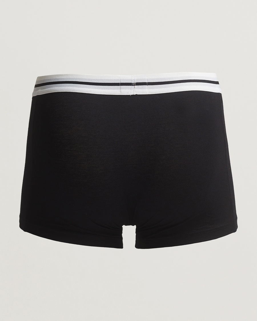 Men | Underwear & Socks | BOSS BLACK | 3-Pack Cotton Trunk Black/White