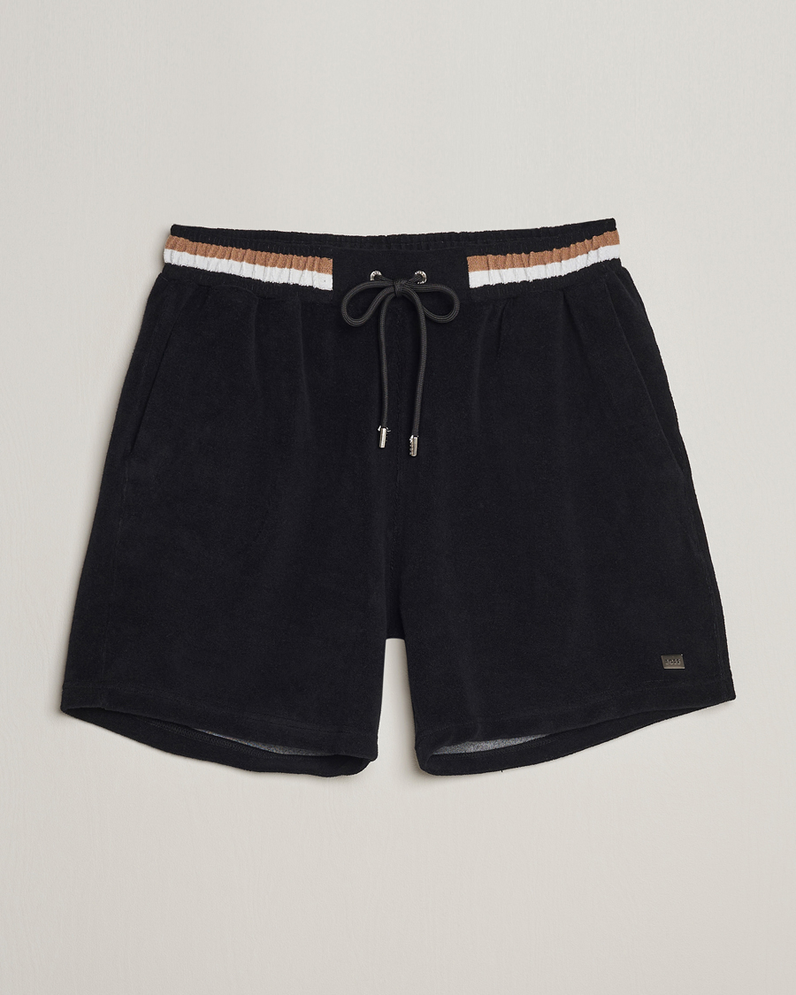 Men | Shorts | BOSS BLACK | Terry Shorts Black