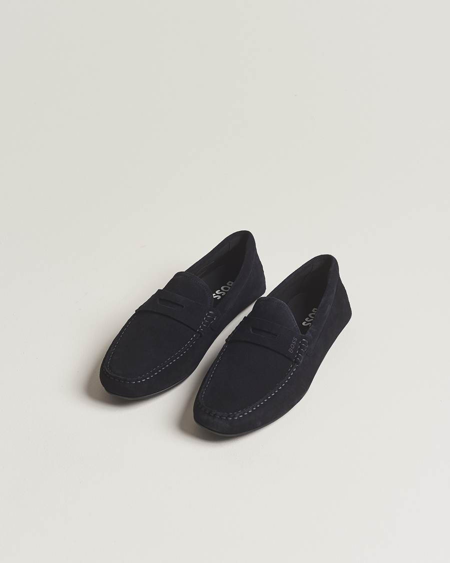 Men | Suede shoes | BOSS BLACK | Noel Car Shoe Suede Dark Blue